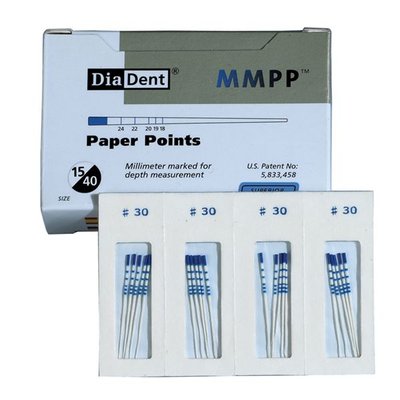 Papír.čepy DiaDent 0.6 040 sterilní, 120ks