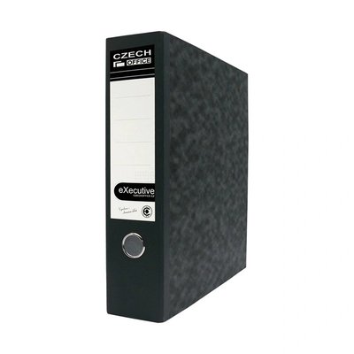 Pořadač pákový A4 šíře 5 cm, mramor, černý