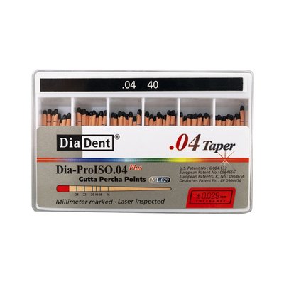 DiaDent Gutaperčové Čepy Dia-Pro ML.029 04Taper ISO40 60ks