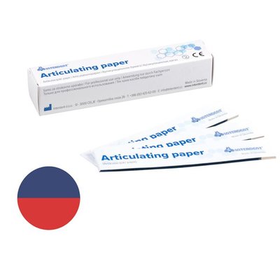 Artikulační papír rovný 40my,modro-červ. INT0102