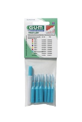GUM Trav-Ler mezizubní kartáčky 1,6 mm tyrkysové 10 ks