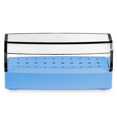 Autoklávovatelný plastový stojánek na vrtáčky (20 FG + 10 RA) - světle modrý