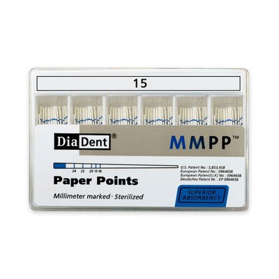 DiaDent Papírové Čepy MMPP 02Taper ISO15 200ks