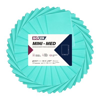Serwety cięte składane MINI-MED 400 szt. Boxer - Medyczna zieleń