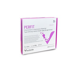 VinciSmile Perfit Trial Kit 25g*4+50ml Light Body (Putty: Baza 25g*2+Katalizator 25g*2; Light Body: Bio-cartridge 50ml*1; końcówki)