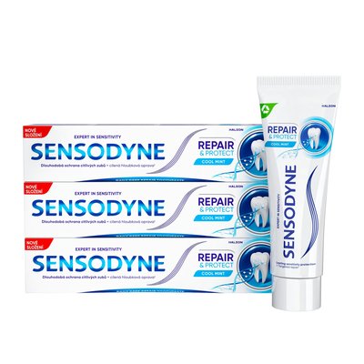 Sensodyne Repair & Protect Cool Mint zubní pasta 3x75 ml