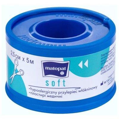 Matopat soft plaster włókninowy 5m x 2,5cm 1 szt