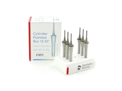 Cylinder pointed bur 12EF (CEREC a inLab) 6ks