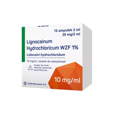 Lignocainum hydrochloricum 1% Polfa 10 ampułek x 2 ml