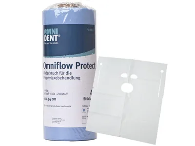 Omniflow protect-ochranná profylaktická rouška pro pacienta sv.modrá, 60x54cm, 40ks, 83605