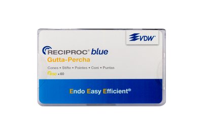 Ćwieki gutaperkowe Reciproc blue 60 szt. VDW - asortyment