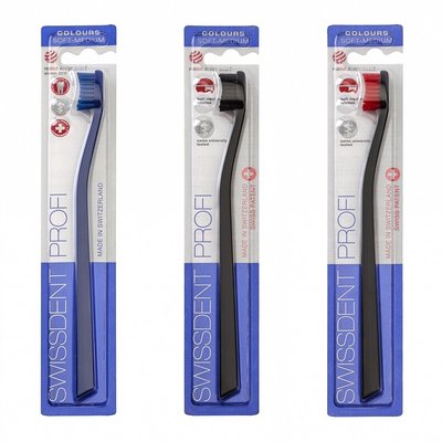 Zubní kartáček Swissdent Colours Soft-Medium, 1 ks v blistru