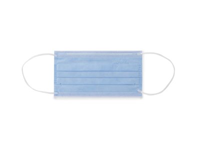 EURONDA Monoart Rouška 4-vrstvá pro citlivou pokožku hypoalergenní bledě modrá 50ks