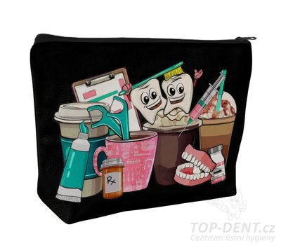 Toaletní taštička s potiskem dental, 1 ks
