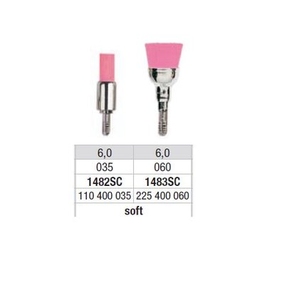 Leštící kartáček Prophylaxe šroub růžový 1483 10 ks