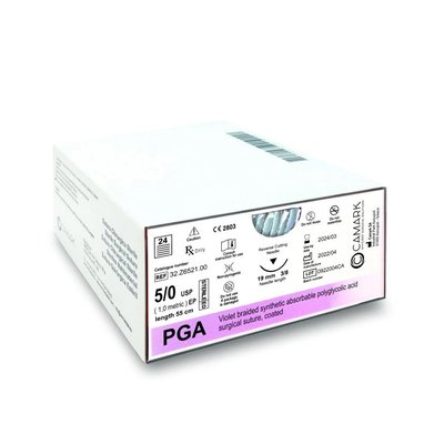 Camark šití PGA - 6510 – PGA 3/0 RC 19 mm 3/8 – 55 cm 24 ks