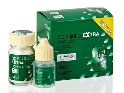 GC Fuji IX GP EXTRA, 1-1 Pack, A2 (15g Powder, 6.4ml Liquid), EEP