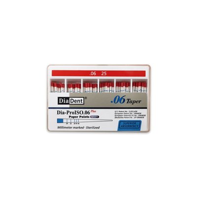DiaDent Papírové Čepy MMPP 06Taper ISO25 100ks
