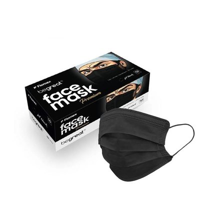 Ústenky BeGreat Premium, jet black, 50ks s gumičkou