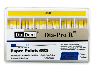 DiaDent Dia-Pro R - Papírové čepy pro Reciproc, vel. 050