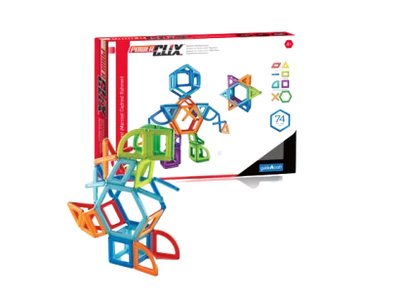 Better Brands Magnetická stavebnice PowerClix Frames - set 74 ks