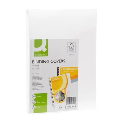 Obálka pro zadní stranu A4, 250 g, lesklá bílá (bal.100ks)