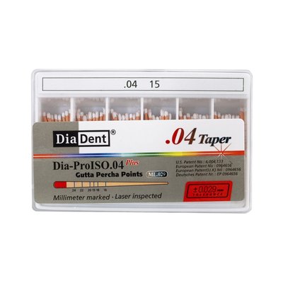 DiaDent Gutaperčové Čepy Dia-Pro ML.029 04Taper ISO15 60ks