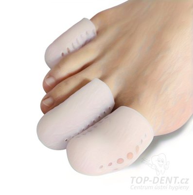 Ochranné silikonové návleky na prsty (3 velikosti, bílé), 6 ks