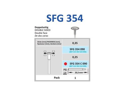 Disk ze sintrovaných diamantů - oboustranně sypaný, SFG354, 0,9cm, normal