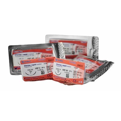 Chirlac rapid braided violet 0 (EP3,5) 75 cm HRT37, 24 ks v balení