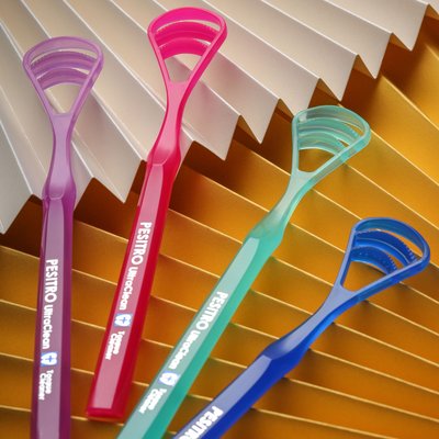 Škrabka na jazyk Pesitro - Tmavorůžová