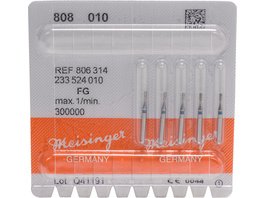 Diamanten 808 - Packung 5 Stück blau mittel, FG, Figur 234 Birne lang, 5 mm, ISO 014