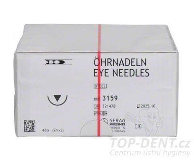 Sterilní chirurgické jehly DS-18, 48 ks — nerezová ocel řady 300