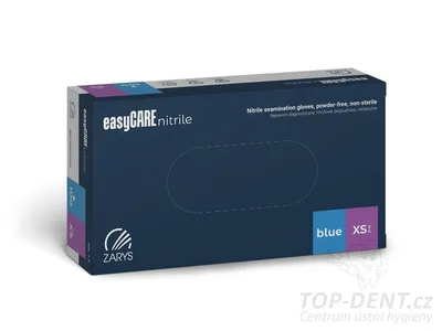 Zarys easyCARE vyšetřovací nitrilové rukavice XS (5-6) modré, 100ks