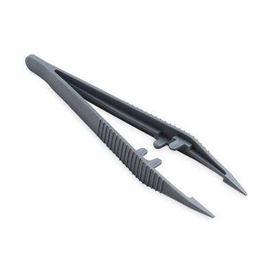 Pinzeta anatomická plastová, jednorázová, sterilní, šedá, jednotlivě balená, 12,5 cm, 25 ks