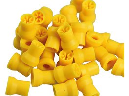 Farbige Prophy Cups - Packung 30 Stück dunkelgrau lamellenförmig, hartes Gummi, Screw-Type