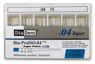 Papírové čepy DiaDent 4% 015