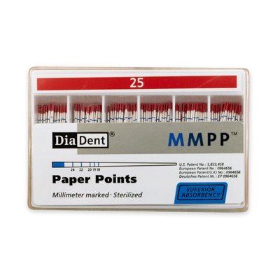 DiaDent Papírové Čepy MMPP 02Taper ISO25 200ks