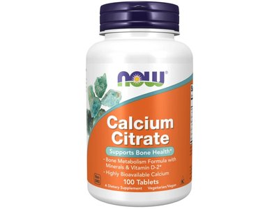 NOW Foods - Calcium Citrate s minerály a vitamínem D-2, 100 tablet