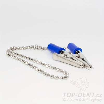 Řetízek na podbradník / bryndák (modrý), 1ks