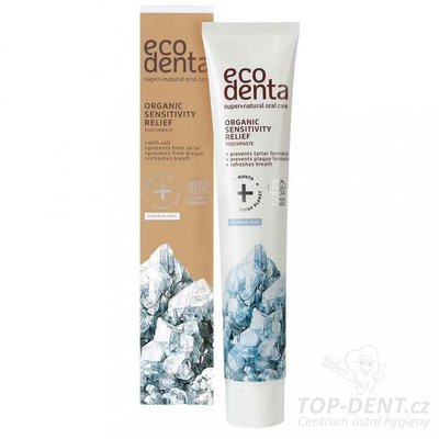 ECODENTA Organic Sensitivity Relief zubní pasta Aloe Vera a solí, 75ml