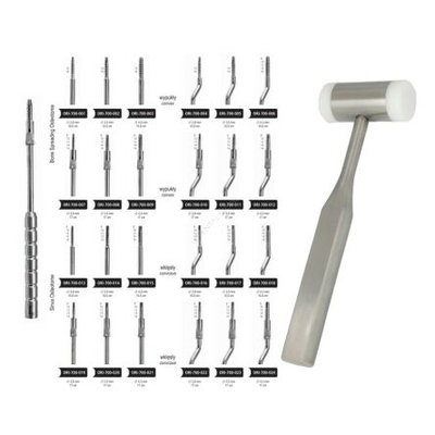 Osteotom komplet 10 szt. + młotek implantologiczny