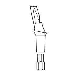 Abutment 360° - 15°, 3,3/1 mm 1 ks, anat., GHO