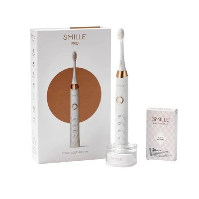 SMILLE PRO Sonic Brush - Prémiový sonický kartáček s kónickými vlákny SANGI, bílý