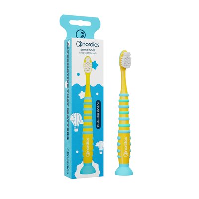 Nordics Premium Kids Rocket Soft 10500 Yellow/Blue dětský zubní kartáček