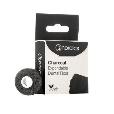 Nordics Floss Expandable Charcoal zubní nit 30 m