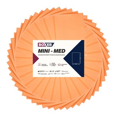 Serwety cięte składane MINI-MED 400 szt. Boxer - Łososiowe