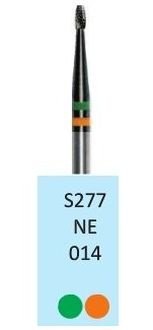 HORICO tvrdokovová fréza čierna - vajíčko 1,4 mm