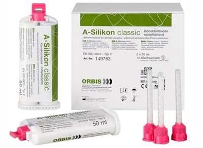 ORBIS A-silikon Classic středně tekoucí: 2x50 ml