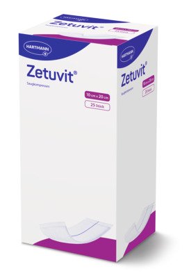 Zetuvit sterilní savý kompres 10 × 20 cm 25 ks